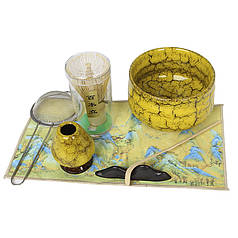 Набір Mavanto 5424 для приготування чаю матча 7 предметів Mustard подарунковий