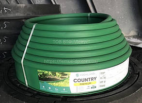 Бордюр садовий пластиковий "Кантрі" зелений