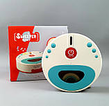 Робот пилосос HJ 604 на батарейках, звук, підсвічування, колесо вільного ходу, всмоктує пил, в коробці, фото 2