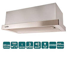 ВИТЯЖКА VENTOLUX GARDA 60 INOX (700) LED Телескопічна на кухню. Витяжка кухонна в Україні. *ЗНИЖКА В ОПИСІ., фото 4
