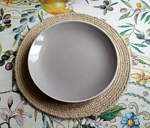 Серветка з джуту сервірувальна на стіл кругла 25 см