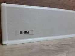 Плінтус підлоговий КСК СИСТЕМА 80 мм 2.2 м БІЛИЙ МАТОВИЙ, з кабель каналом