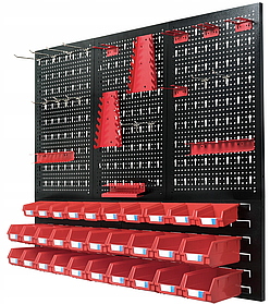 Металева панель для інструментів 119х89.5 см 30 лотків / ящиків