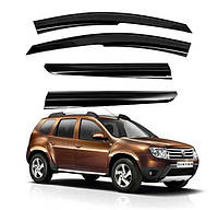 Дефлекторы окон Renault Duster 2010-2016 Sunplex Sport. Ветровики Renault Duster 2010-2016 Sunplex Sport