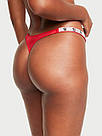 Трусики зі стразами Victoria's Secret Shine Strap Thong Panty Стрінги, Червоні, фото 2
