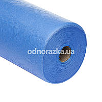 Одноразове простирадло в рулоні, спанбонд, 0.6х500м (17г/м2), ЕКОНОМ, блакитне