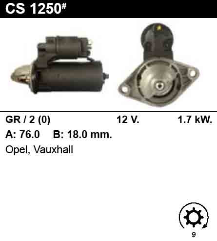 Стартер на OPEL Omega B 2.6 V6, 3.2 V6, Omega B Estate 2.6 V6, 3.2 V6, 0001115012 - фото 1 - id-p29403055