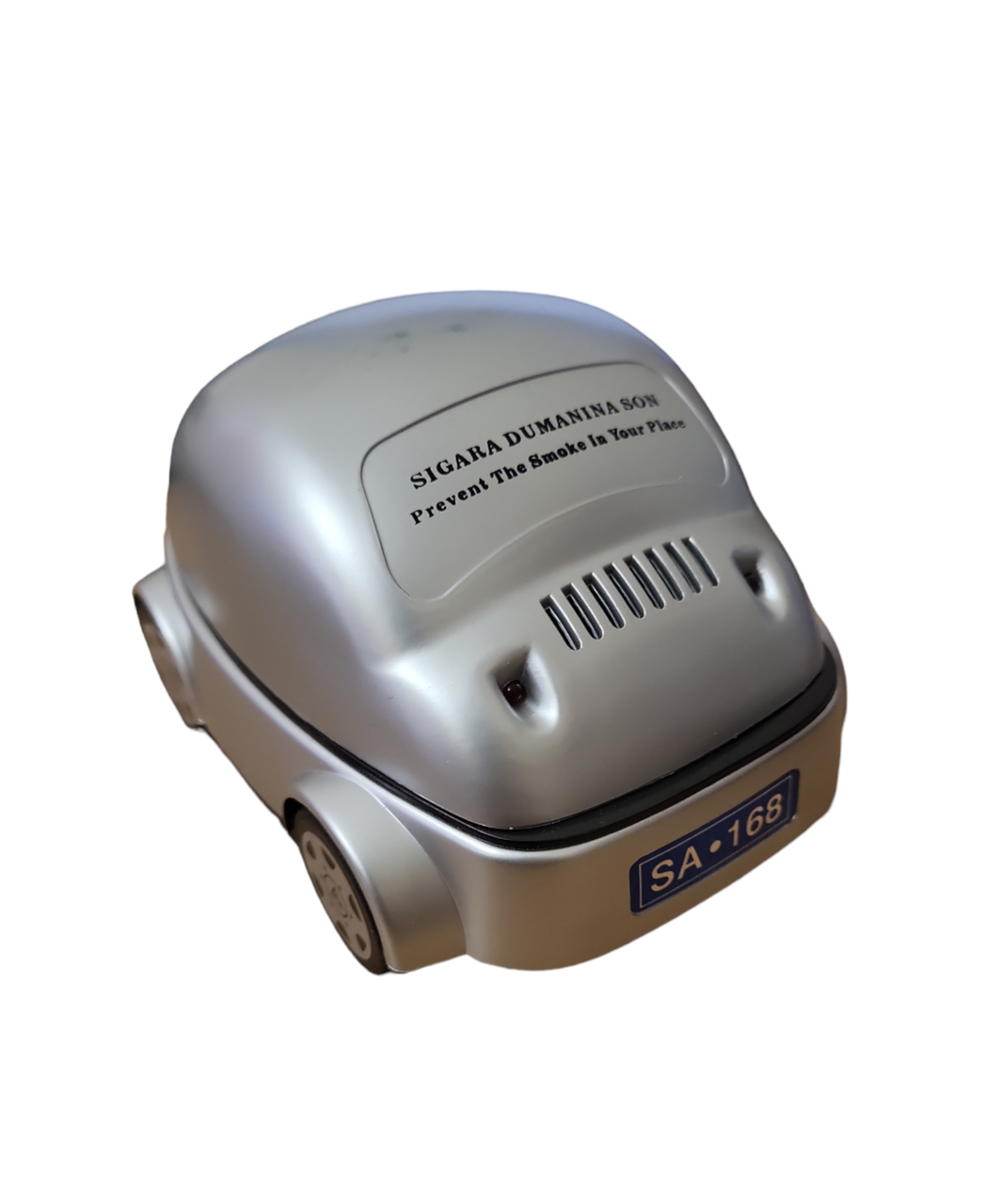 Попільничка автомобільна Машинка чорна з підсвіткою фар Сіра