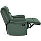 Крісло з підйомним механізмом для ніг Drager темно-зелений оксамит реклайнер для дому, фото 4