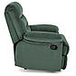 Крісло з підйомним механізмом для ніг Drager темно-зелений оксамит реклайнер для дому, фото 8