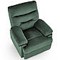 Крісло з підйомним механізмом для ніг Drager темно-зелений оксамит реклайнер для дому, фото 7