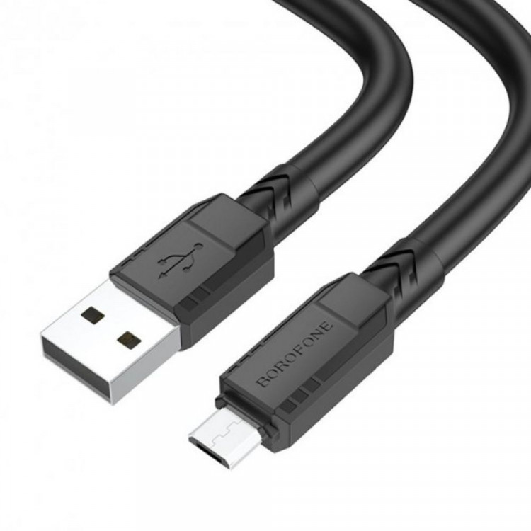 TU TU Кабель Borofone BX81, USB-Micro, 2.4A, длина 1м, Black, BOX