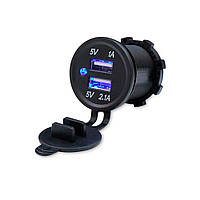 TU  TU АЗУ KWG-Р1,12-24V, 2xUSB, 5V, клеммы, Black, Box