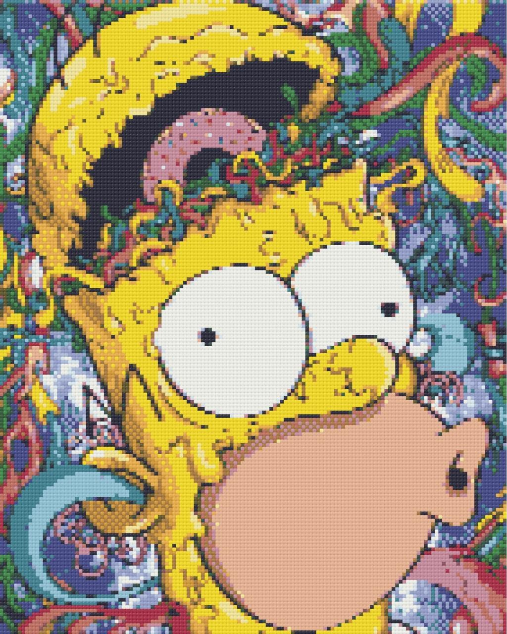 Алмазна мозаїка/вишивка Герої кіно. Сімпсони. Гомер 40*50 см Орігамі OD 3317, фото 1