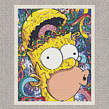 Алмазна мозаїка/вишивка Герої кіно. Сімпсони. Гомер 40*50 см Орігамі OD 3317, фото 5