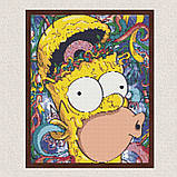 Алмазна мозаїка/вишивка Герої кіно. Сімпсони. Гомер 40*50 см Орігамі OD 3317, фото 7