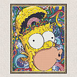 Алмазна мозаїка/вишивка Герої кіно. Сімпсони. Гомер 40*50 см Орігамі OD 3317, фото 4