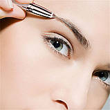 Жіночий тример епілятор для брів Flawless Brows портативний для видалення волосся та окантовки брів, фото 6