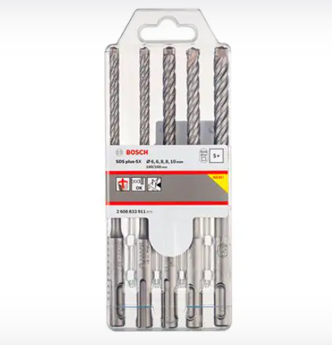 Набір бурів по бетону Bosch SDS-plus-5X (5шт) (2608833911), фото 1