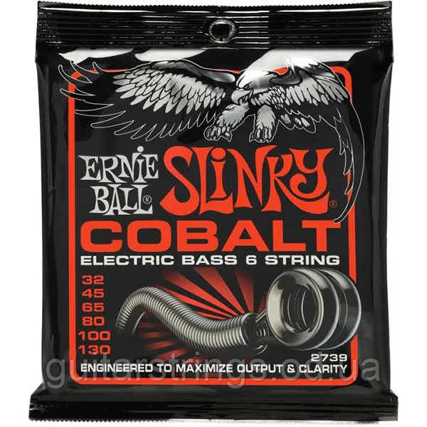 Струны Ernie Ball 2739 Cobalt Slinky Bass 6-String 32-130