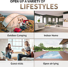 Двомісний надувний матрац із вбудованою помпою Naturehike CNH23DZ10001 (Beige), фото 3