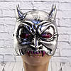 Напівмаска пластик Демон Ондіко золото/срібло, фото 3