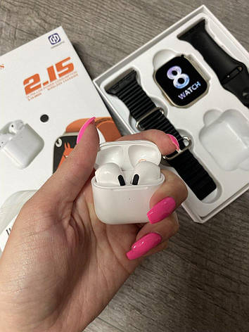 Smart Watch H98 Ultra з TWS навушниками та двома ремінцями, набір 2в1, фото 1