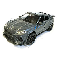 Машинка металева Lamborghini Urus Ламборгіні Урус 1:32 сіра світло звук інерція відкр двері багажник капот 15*7*5см, (RS-11800), фото 3