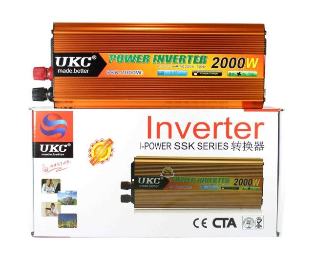 Інвертор перетворювач UKC AC/DC 2000W 24V SSK, фото 1