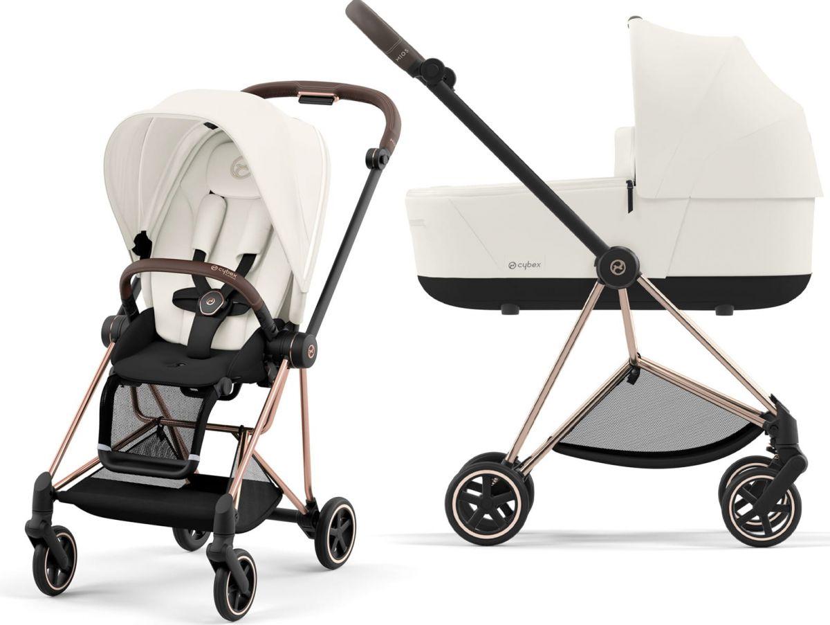 Cybex Mios 4.0 коляска 2 в 1 Off White шасі Rosegold