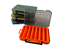 Двостороння коробка для воблерів M 19,5x12,5x3,7см (Помаранчева), фото 4