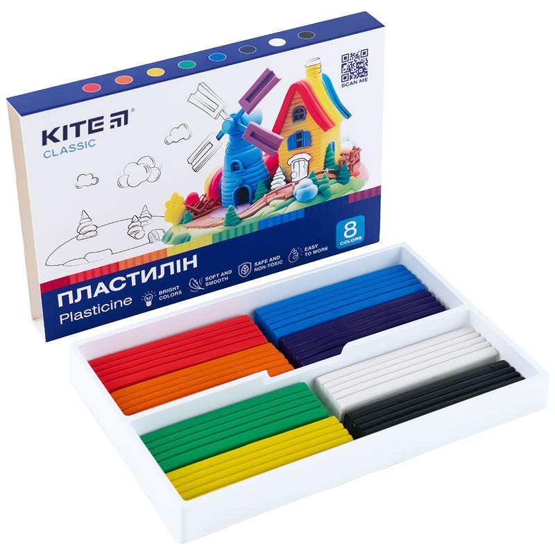 Пластилін Kite Classic K-082, 8 кольорів, 200 г