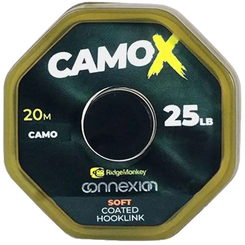Повідковий матеріал RidgeMonkey Connexion CamoX Soft Coated Hooklink 20m 35lb/15.9kg