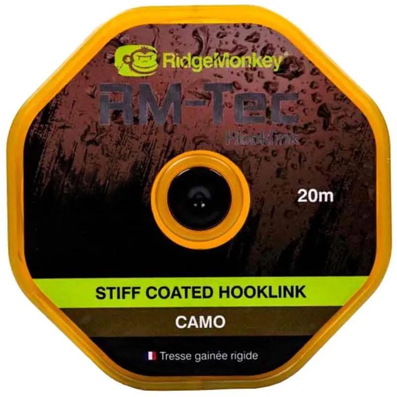 Повідковий матеріал RidgeMonkey RM-Tec Stiff Coated Hooklink Camo 35lb 20м