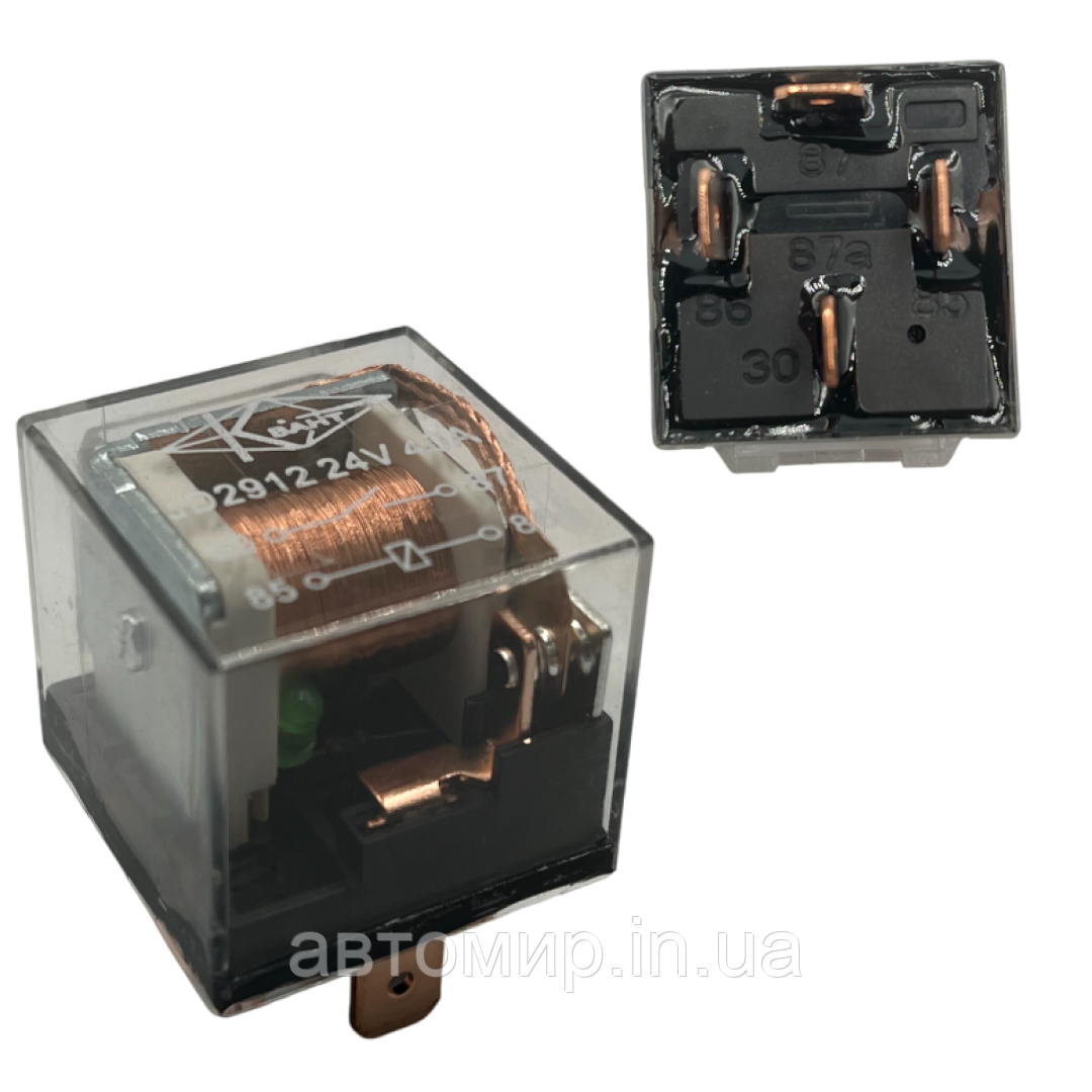Автомобільне реле на 4 контакти 24V 40A, фото 1