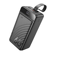 УМБ портативне зарядне Power Bank HOCO Element J123C 60000 mAh 3USB, Type-C, Lightning, QC, чорне