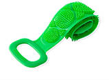 Мочалка двостороння силіконова щітка масажер Silica Gel Bath Brush скрабер для ванної, фото 9