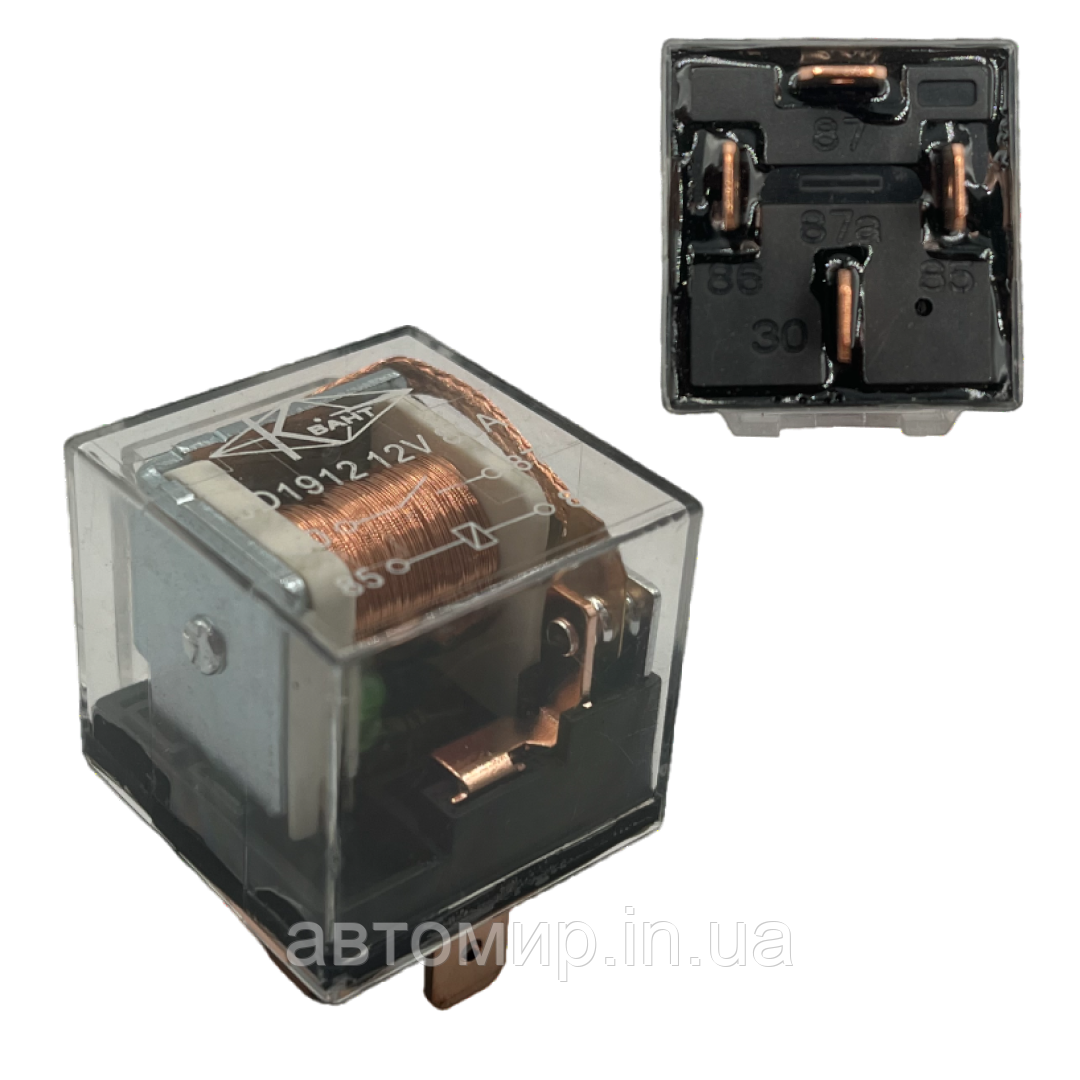 Автомобільне реле на 4 контакти 12V 80A, фото 1