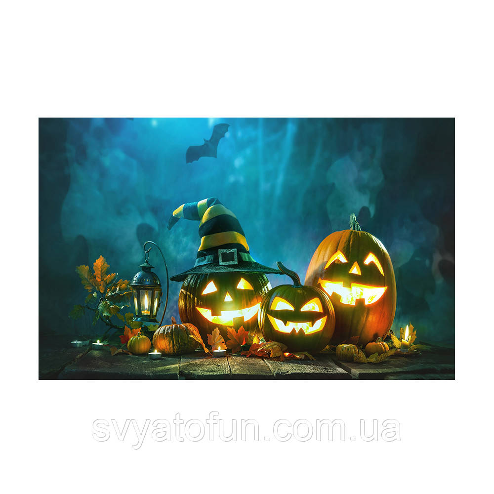 Плакат для свята "Halloween" гарбузи 75×120см