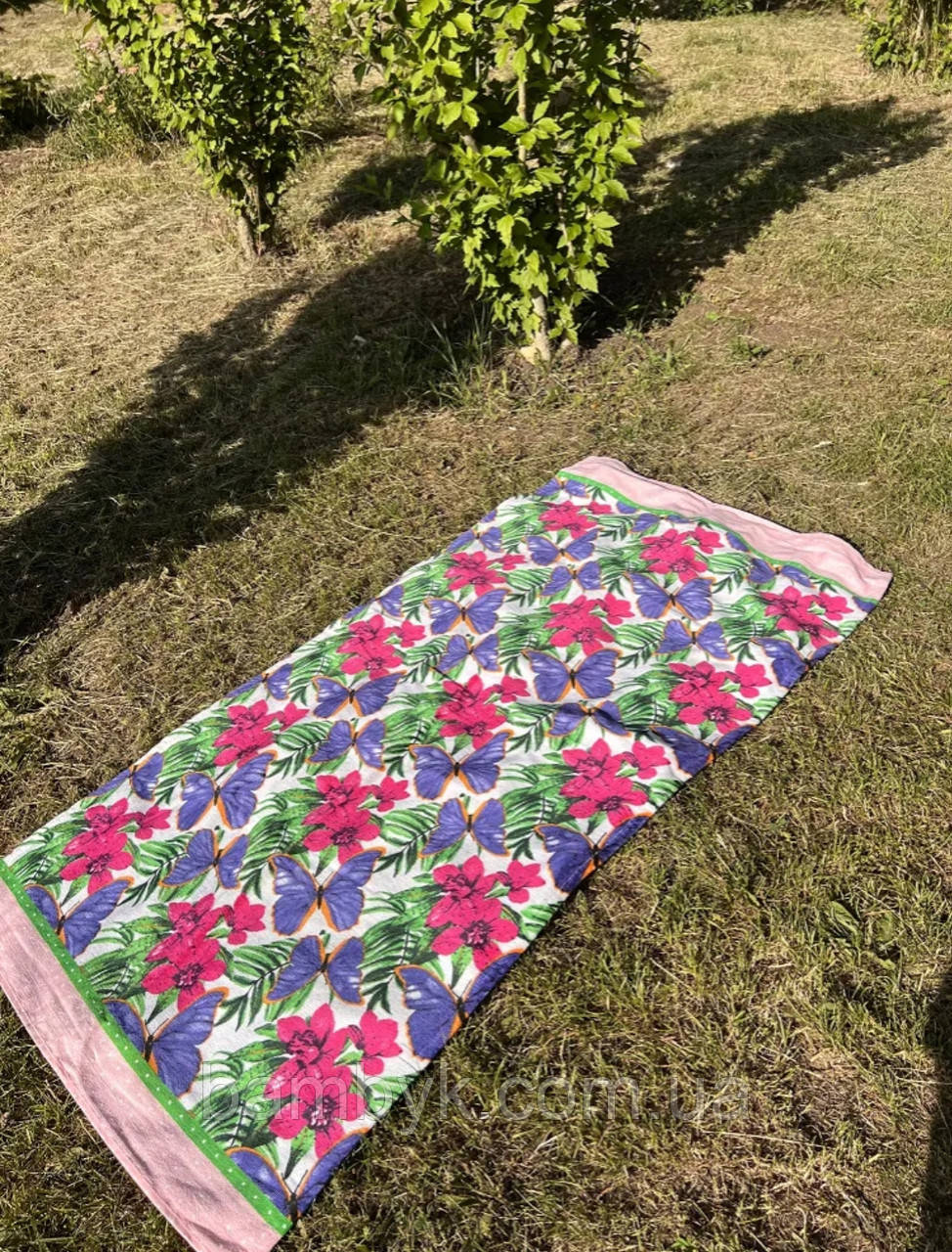 Пляжний рушник 75x150 Flowers квітковий принт бавовняний Туреччина