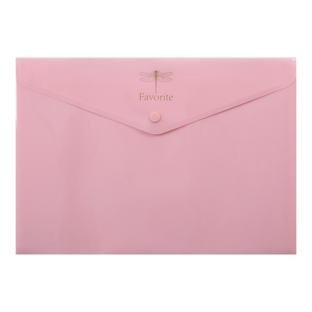 Папка-конверт на кнопці А4 рожева FAVOURITE PASTEL BUROMAX BM.3953-10
