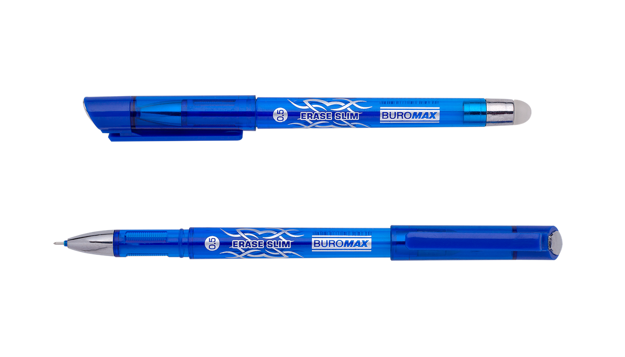 Ручка гелева синя 0,5 мм "Пиши-Стирай" ERASE SLIM BUROMAX BM.8300-01