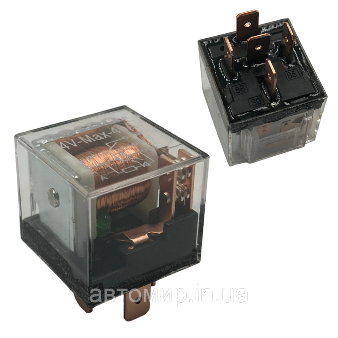 Автомобільне реле на 5 контактів 24V 40A, фото 1