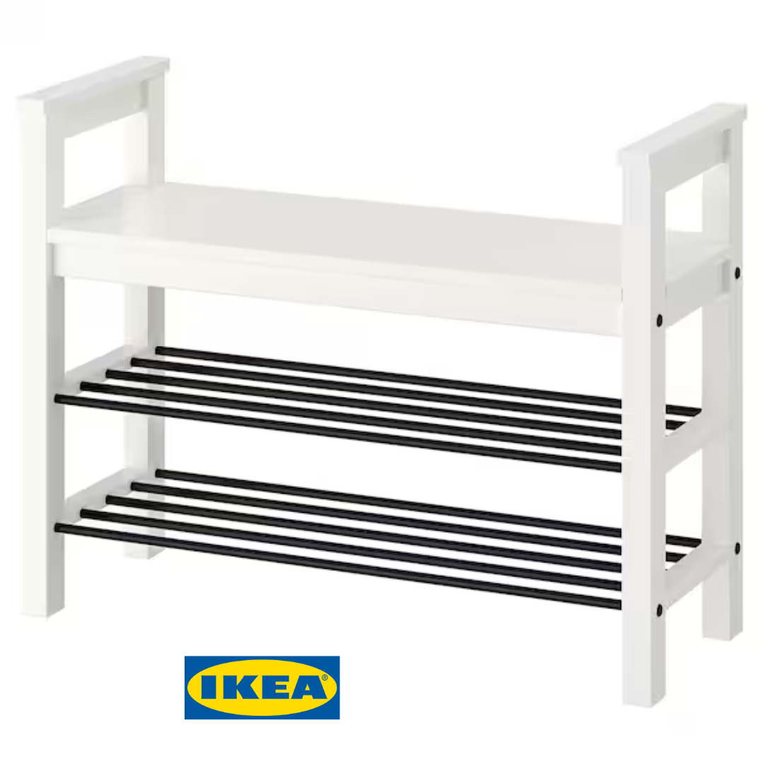 Лавка з полицями для взуття IKEA HEMNES 00243800 Біла
