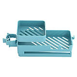 Полиця для ванної кімнати та кухні 3в1 Shower Rack подвійна тримач на кран універсальний, фото 3