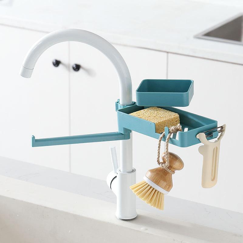 Полиця для ванної кімнати та кухні 3в1 Shower Rack подвійна тримач на кран універсальний