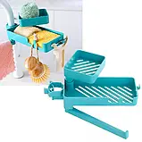 Полиця для ванної кімнати та кухні 3в1 Shower Rack подвійна тримач на кран універсальний, фото 10