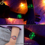 Дитячі світні татуювання Годинники Clock Tattoo 6 аркушів, фото 3