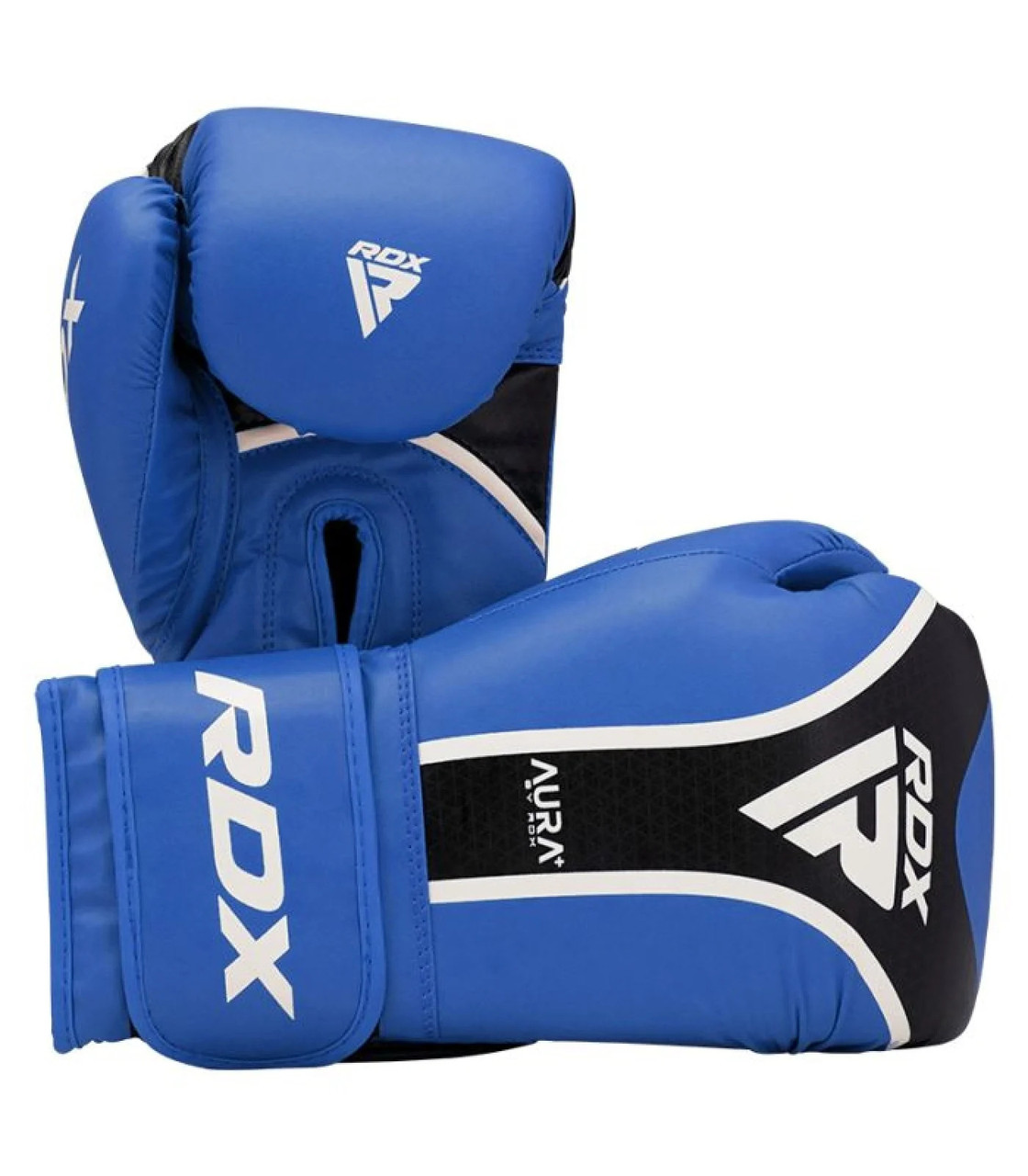 Боксерські рукавиці RDX AURA PLUS T-17 Blue/Black 14 унцій