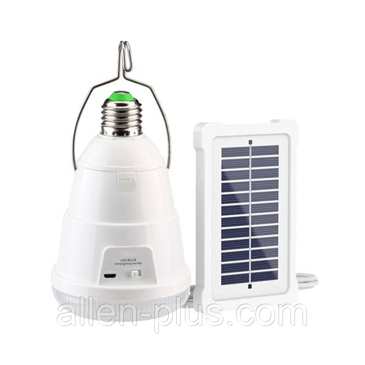 Акумуляторна лампа аварійного освітлення FA-3630 + solar panel, гак, ЗП microUSB